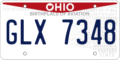 OH license plate GLX7348