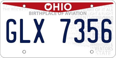 OH license plate GLX7356