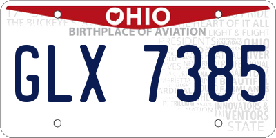 OH license plate GLX7385