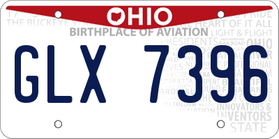 OH license plate GLX7396