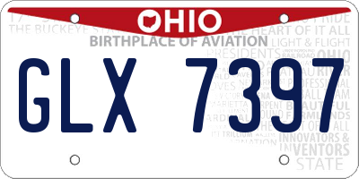 OH license plate GLX7397