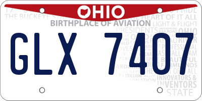 OH license plate GLX7407