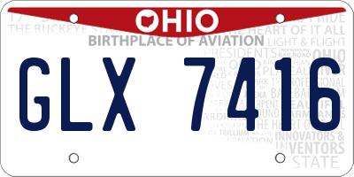 OH license plate GLX7416