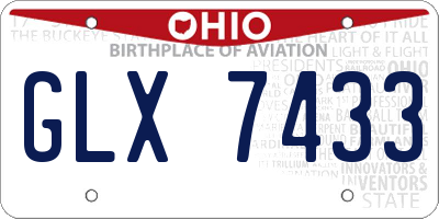OH license plate GLX7433