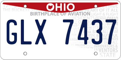 OH license plate GLX7437