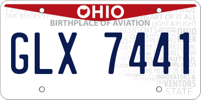 OH license plate GLX7441