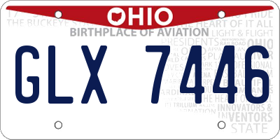 OH license plate GLX7446