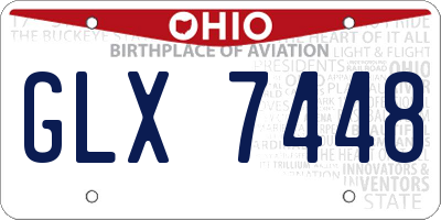 OH license plate GLX7448