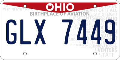 OH license plate GLX7449