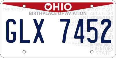OH license plate GLX7452