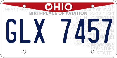 OH license plate GLX7457