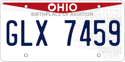 OH license plate GLX7459