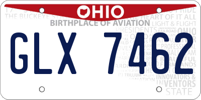 OH license plate GLX7462