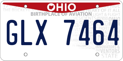 OH license plate GLX7464