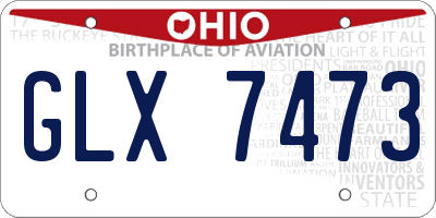 OH license plate GLX7473