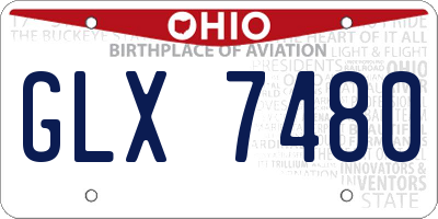 OH license plate GLX7480