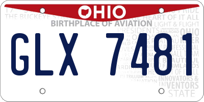 OH license plate GLX7481