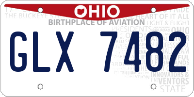 OH license plate GLX7482