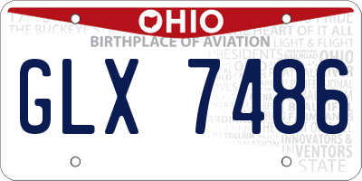 OH license plate GLX7486