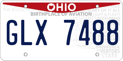 OH license plate GLX7488