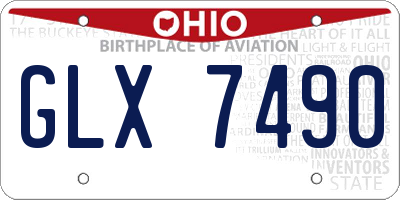 OH license plate GLX7490