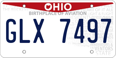OH license plate GLX7497