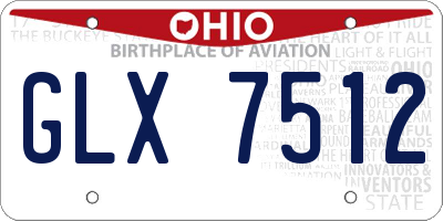 OH license plate GLX7512