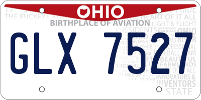 OH license plate GLX7527