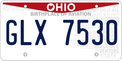 OH license plate GLX7530