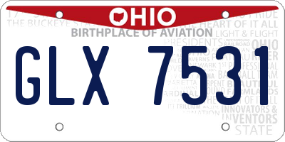 OH license plate GLX7531
