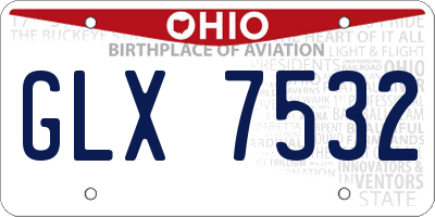 OH license plate GLX7532