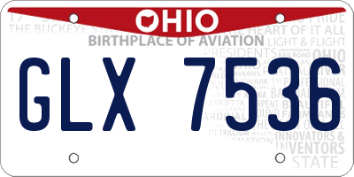 OH license plate GLX7536