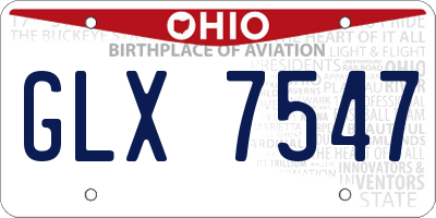 OH license plate GLX7547