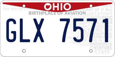 OH license plate GLX7571