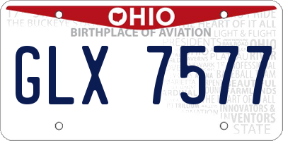 OH license plate GLX7577