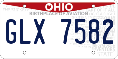 OH license plate GLX7582