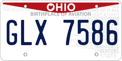 OH license plate GLX7586