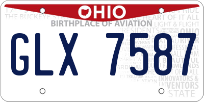 OH license plate GLX7587