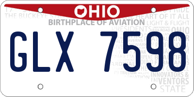 OH license plate GLX7598