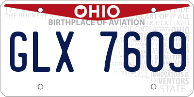 OH license plate GLX7609