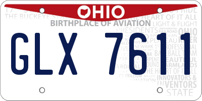 OH license plate GLX7611