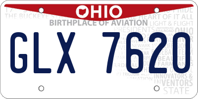 OH license plate GLX7620