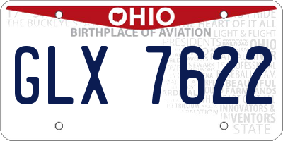 OH license plate GLX7622