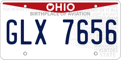 OH license plate GLX7656