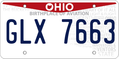 OH license plate GLX7663