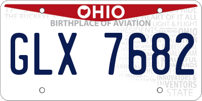 OH license plate GLX7682
