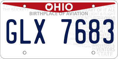 OH license plate GLX7683