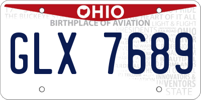 OH license plate GLX7689