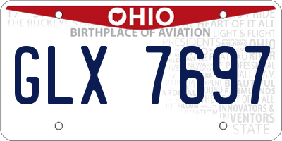 OH license plate GLX7697