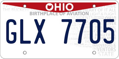 OH license plate GLX7705